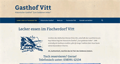 Desktop Screenshot of gasthof-vitt.de