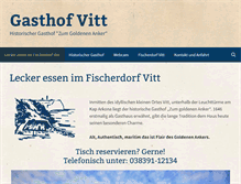 Tablet Screenshot of gasthof-vitt.de